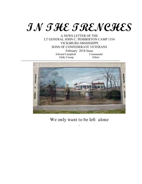 First page of the Feb 2018 newsletter