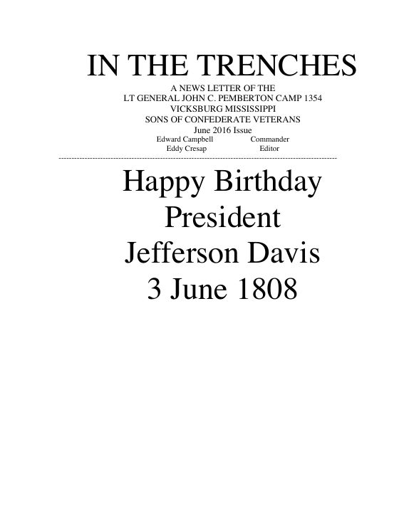 First page of the Jun 2016 newsletter