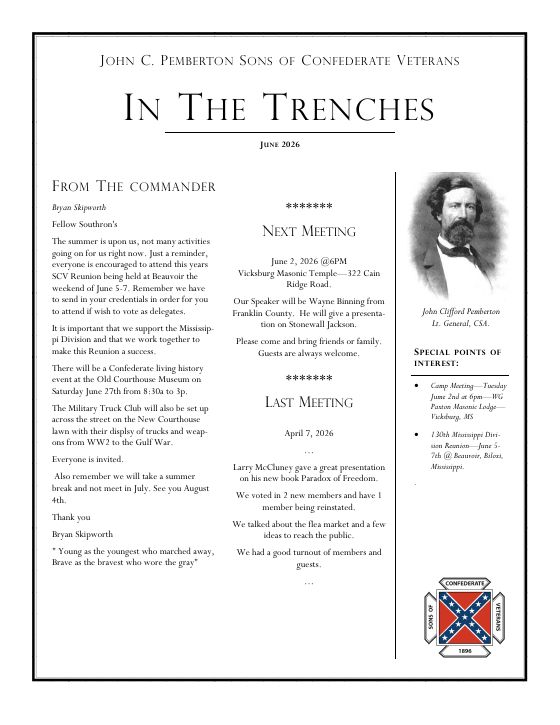 First page of the June 2026 newsletter